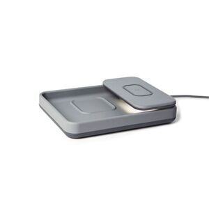 Open Box - TYLT -  10W Qi Wireless Charging Tray Dual Storage Gr Gray
